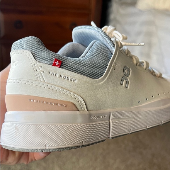 On Running White and Light Gray Sneakers - Picture 7 of 7